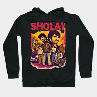 Sholay Iconic Bollywood Movie Poster Hoodie